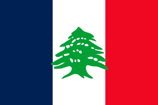 Flag of France and Lebanon