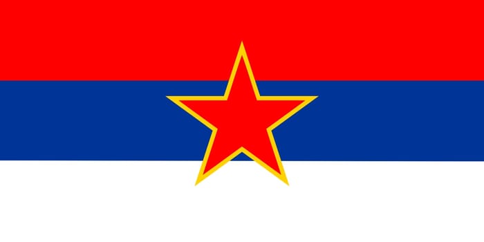 Simple flag of Serbia. Correct proportion