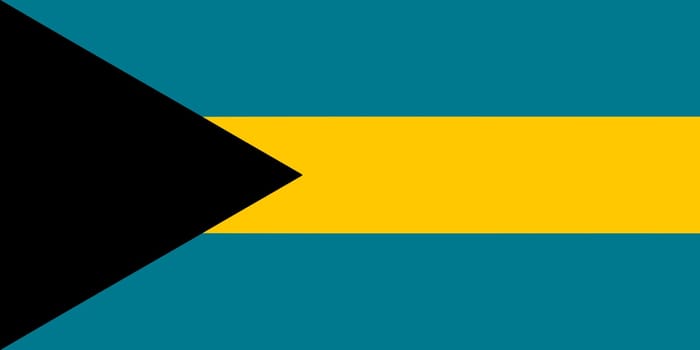 Bahamas vector flag isolated on background.