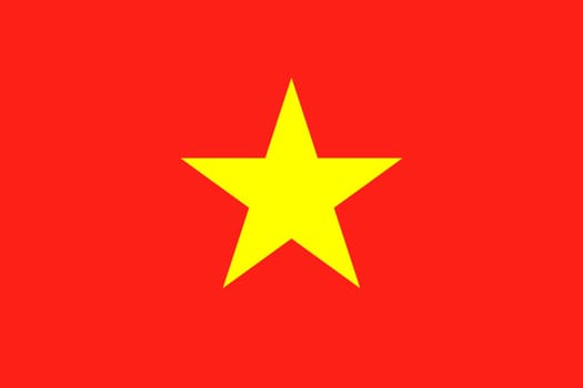 Flag of Vietnam. Vector. Accurate dimensions, elements proportions and colors.
