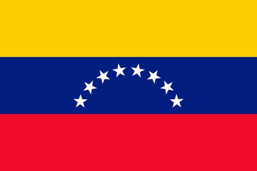 Flag of Venezuela. Civil variant. Vector. Accurate dimensions, element proportions and colors.