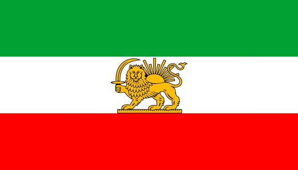 Iran national fabric flag, textile background. Symbol of international world asian country. State official iranian sign.