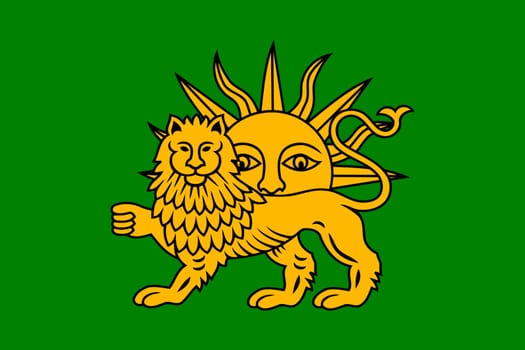 IRAN - 1885: An 2 centimes rose postage stamp depicting "Lion on Sun"". It is element of main emblems of Iran (Persia), and was an element in Iran's national flag until the 1979 Iranian Revolution"