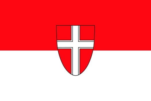 flag of Vienna Austria vector illustration