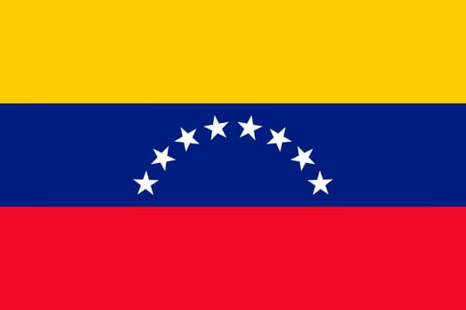 Flag of Venezuela. Civil variant. Vector. Accurate dimensions, element proportions and colors.