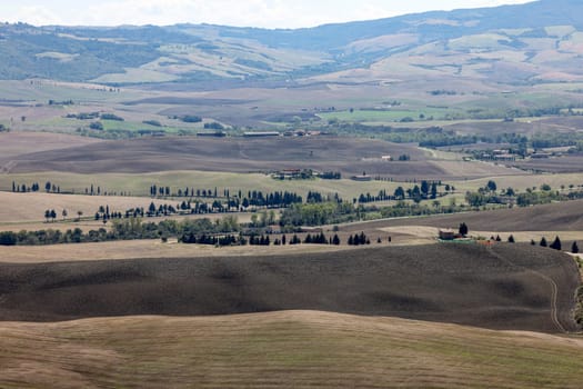 The rural landscape near Pienza in Tuscany. Italy