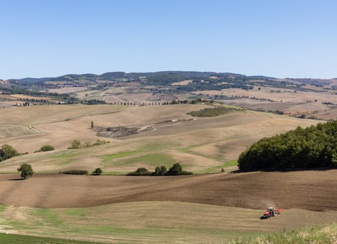 The rural landscape near Pienza in Tuscany. Italy