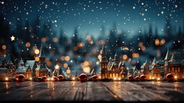 Fairytale winter Christmas design for holiday .Generative AI