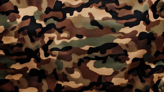 Army camouflage shading fabric. Camouflage fabric texture background. AI generated
