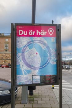 public city plan of stockholm, the capital of sweden