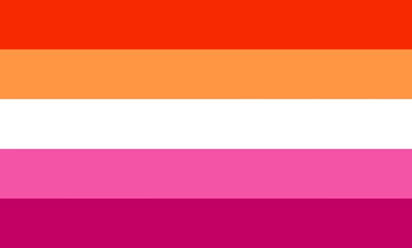 Lesbian flag vector illustration. Lesbian Pride flag icon.