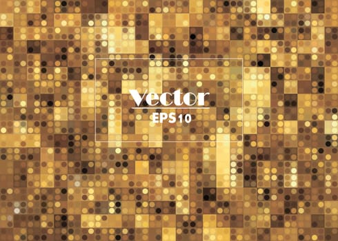 Gold seamless shimmer background with shiny golden and black paillettes. Sparkle glitter techno background. Glittering sequins club screen. Abstract technology background
