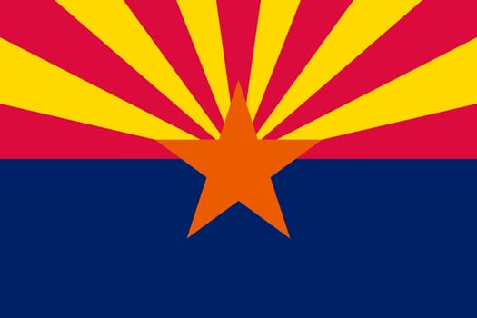 High detailed vector flag of Arizona