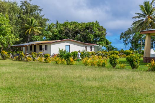 Viti Levu, Fiji: 29 May 2023: Woman at the village near Viti Levu Island Fiji. South Pacific Islands, Pacific