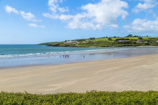 Inchydoney Island and the famous Irish beach on a sunny summer. Ireland