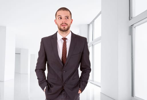 young business man portrait at the office