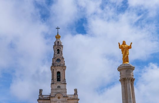 Bell tower of basilica of Our Lady of Rosary of Fatima, Portugal