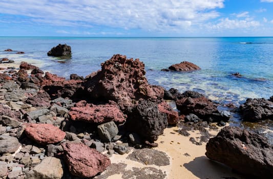 Rocks at the beach in Nacula Island, Yasawa Islands, Fiji