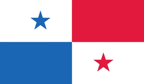 Panama Flag illustration,textured background, Symbols of Panama - Vector