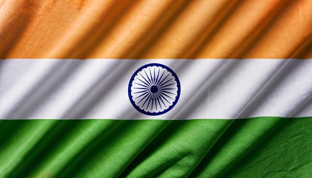 India waving flag wide format