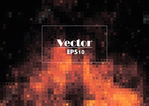 Translucent fire flames and sparks with horizontal repetition on transparent background. For used on dark illustrations. Transparency only in vector format