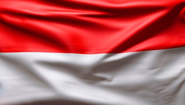 Fabric texture flag of Poland. Flag of Poland waving in the wind. Poland flag is depicted on a sports cloth fabric with many folds. Sport team banner.
