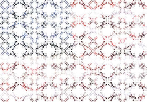cute all over seamless floral vector red yellow and blue small flowers with brown leaves pattern of white