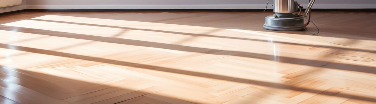 Craftsmen sand a parquet floor
