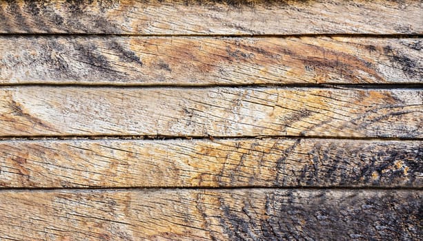 Surface of old brown chipped and deteriorated wood texture