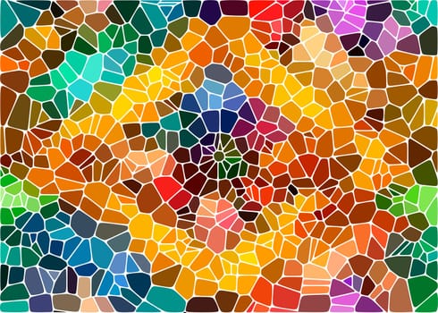 Abstract stained glass background , the colored elements arranged in rainbow spectrum