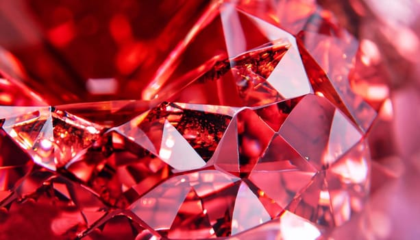 Macro photo of red gems stone garnet on a background. Closeup of texture mineral. Banner size. Wide format.