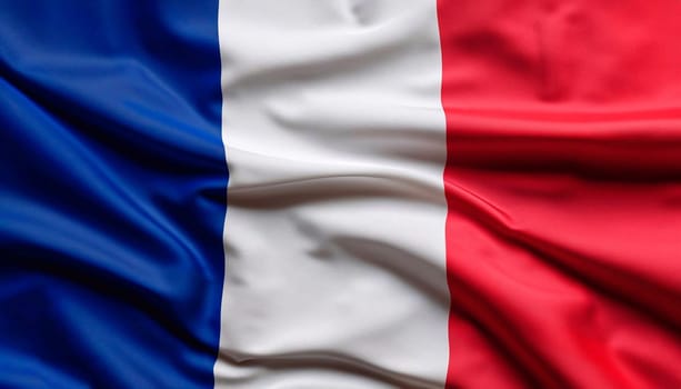 Waving national flag of France