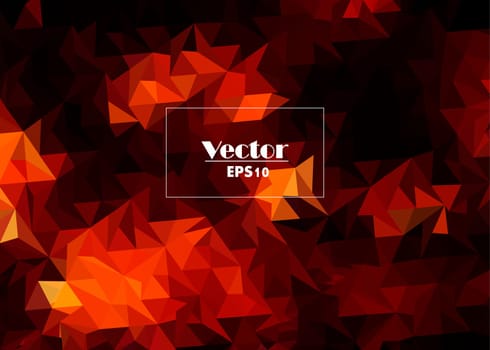 Abstract vector background with triangles. Red geometric vector illustration. Creative design template.