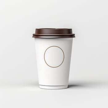 Paper coffee cup mockup. Empty paper coffee mug .Generative AI
