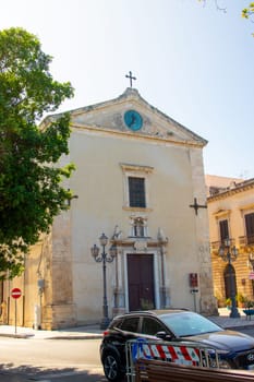 MILAZZO, SICILY, Italy - 03 October 2023. The Church of San Giacomo Apostolo (Chiesa di S. Giacomo) is located in the historic centre of Milazzo.