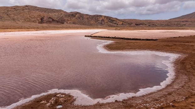 Salt deposits on the island of Sal in Cape Verde