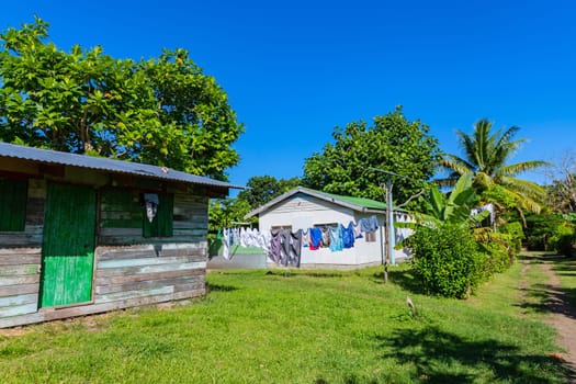 Path in a small village in Viti Levu island, Fiji