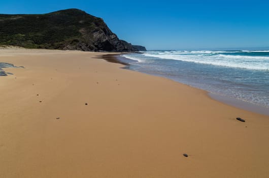 Beautiful empty beach in Alentejo, Portugal