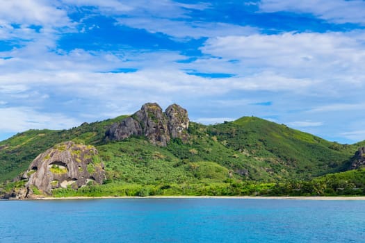 Volcanic rocks of the Yasawa islands in the Fiji archipelago