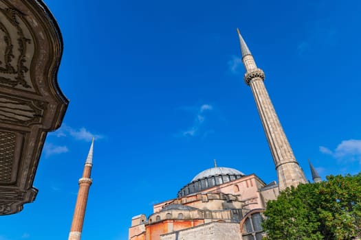 Hagia Sophia detail, former cathedral and Ottoman Mosque in Istambul, Turkey