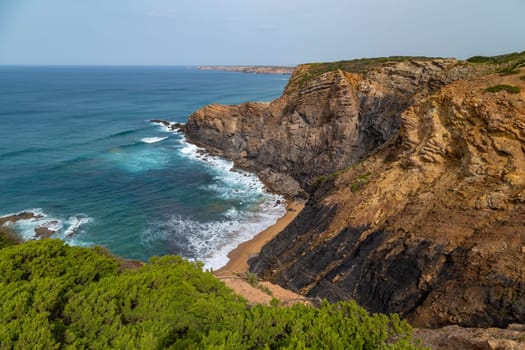 Cliffs in the Algarve West Coast, near Aljezur, Portugal
