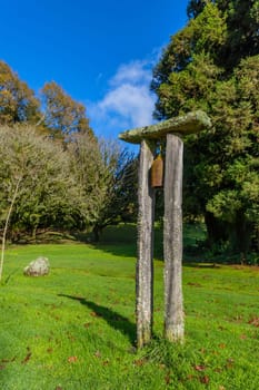 Beautiful bell in a garden near Wellington, New Zealand