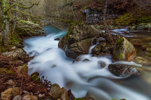 long exposure at the portuguese national park of Geres. Montalegre, Portugal