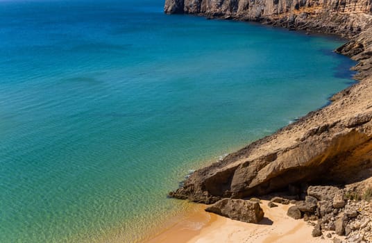 Cliffs in Sagres coast. Algarve, Portugal