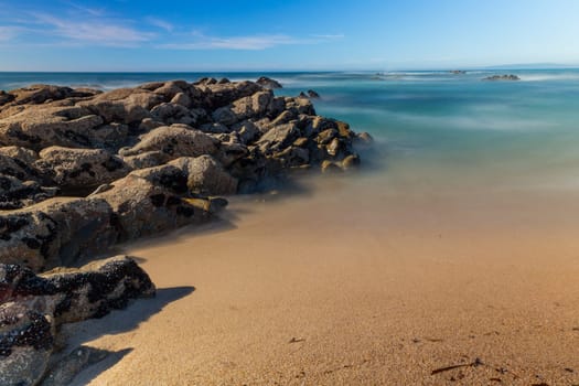 long exposure at the ocean in Povoa de Vazim, north of Portugal