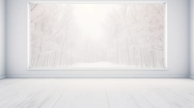 white house interior wall mockup, layout element for graphic design .Generative AI