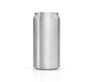 Aluminum can isolated on white background
