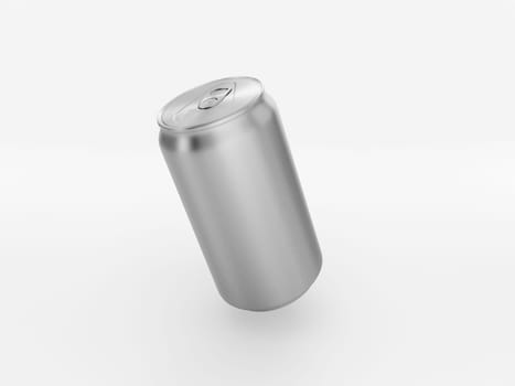 Aluminum can isolated on white background