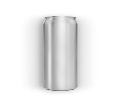 Aluminum can isolated on white background