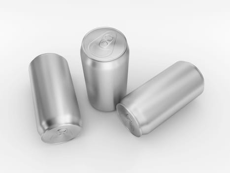 Aluminum can isolated on white background
